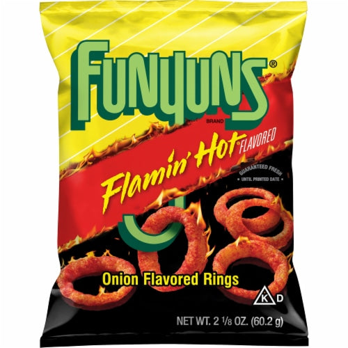 Funyuns Flamin Hot Onion Flavored Rings Snacks (2.12 oz) - Papaya Express