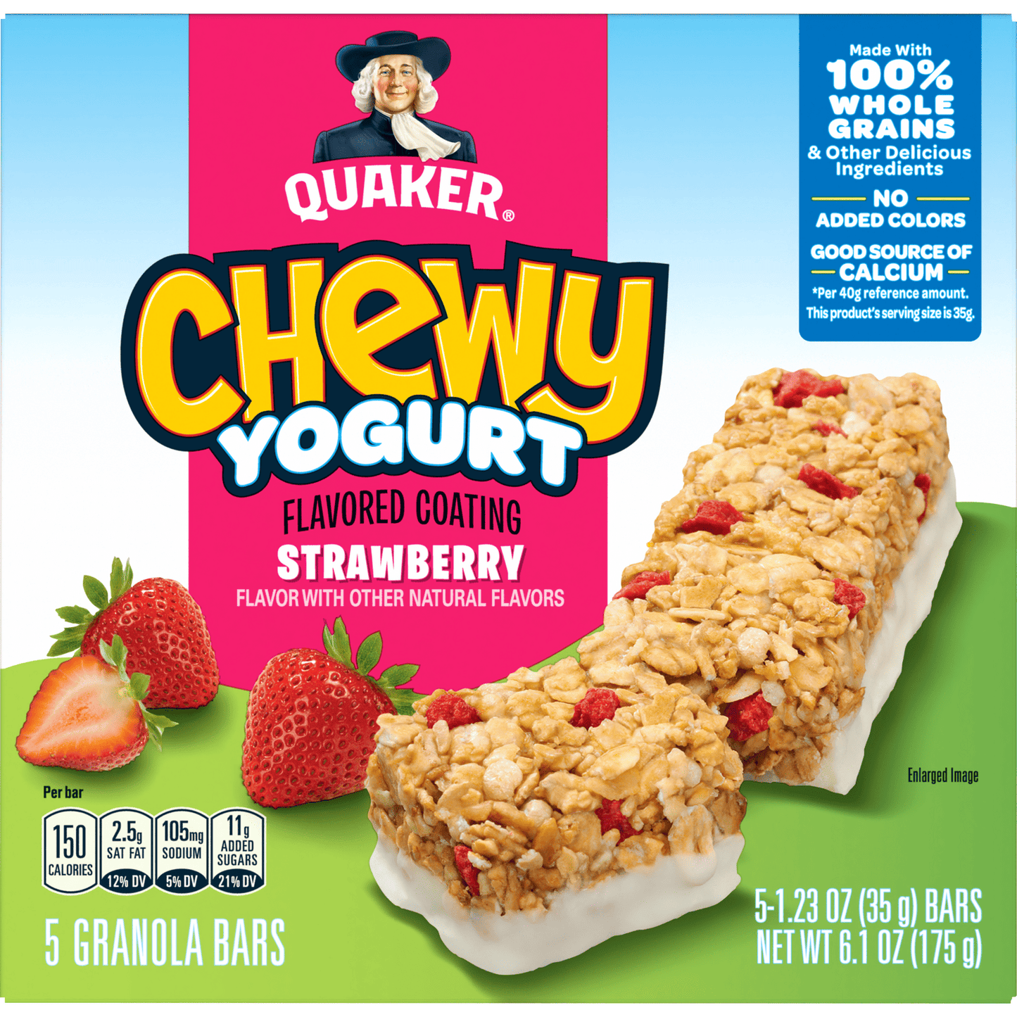Quaker Chewy Yogurt Strawberry Bar 5 Bars - Papaya Express