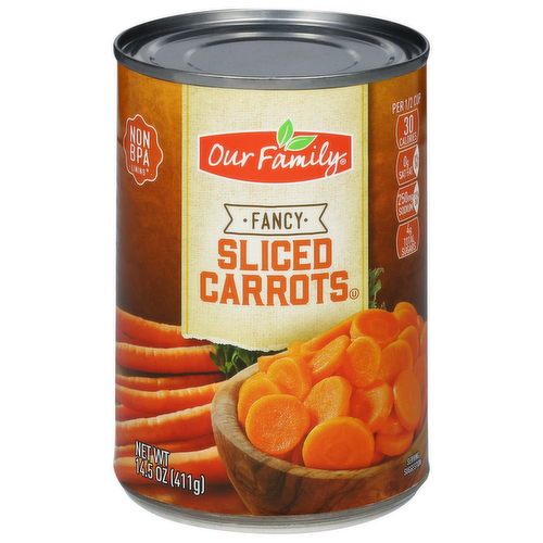 Our Family Fancy Sliced Carrots (411 g) - Papaya Express