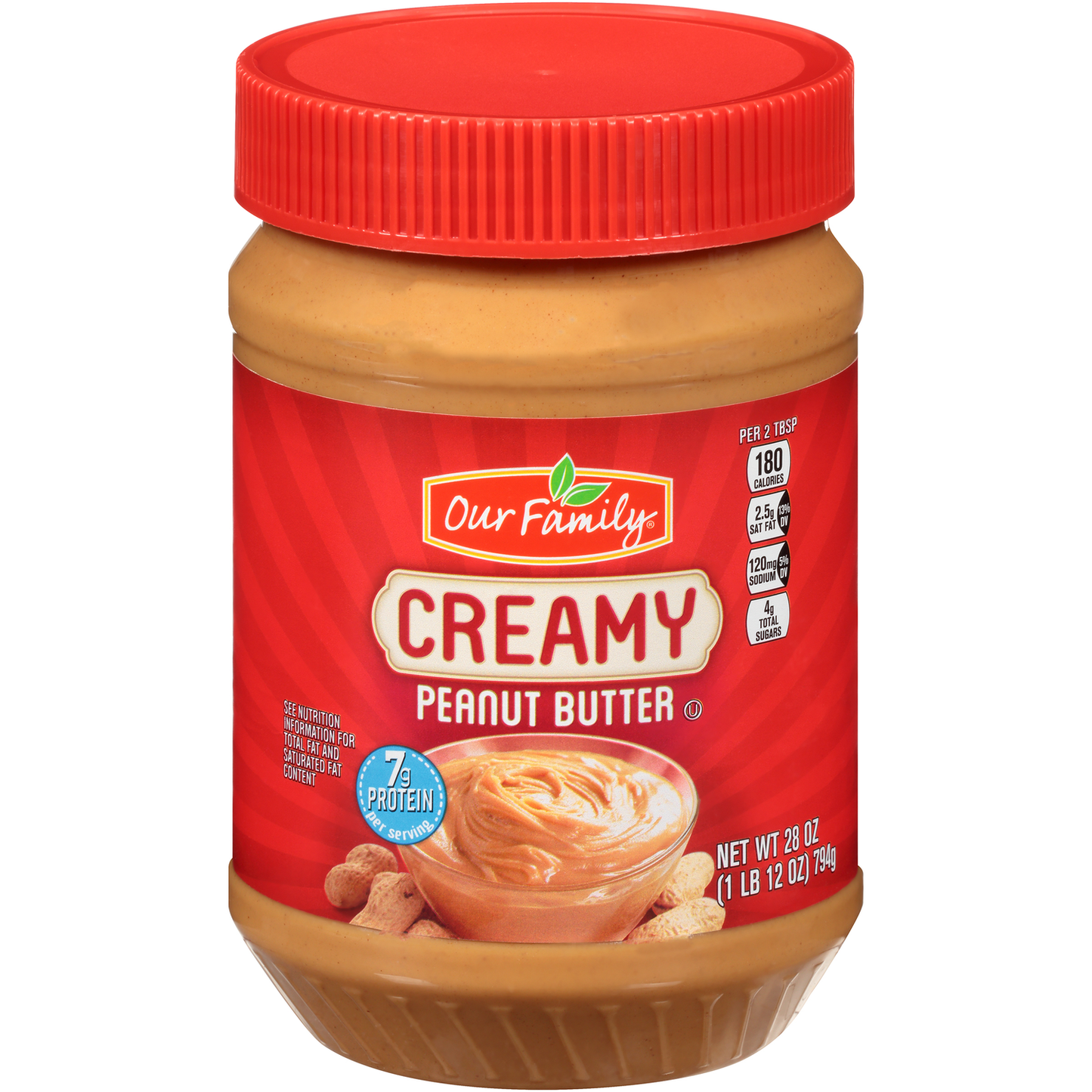 Our Family Creamy Peanut Butter (1 lb.) - Papaya Express