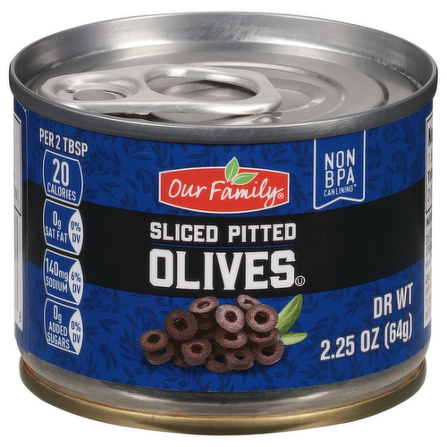 Our Family Sliced Pitted Black Olives (2.25 Oz) - Papaya Express