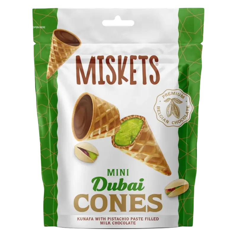 Miskets Mini Dubai Chocolate Cones (80g) - Papaya Express