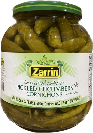 Zarrin Cucumber Pickles Glass (900G) - Papaya Express