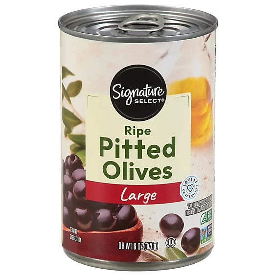 Signature Select Ripe Pitted Olives Large (6 oz) - Papaya Express
