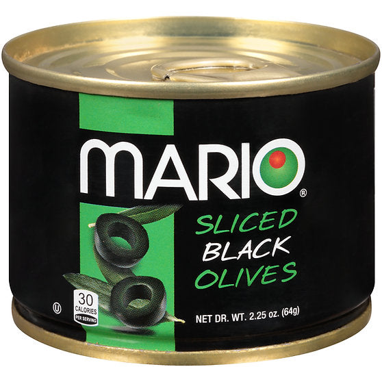 Mario Sliced Black Oilves (2.25 oz) - Papaya Express