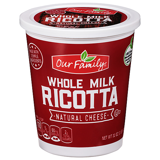 Our Family Whole Milk Ricotta (32 oz) - Papaya Express