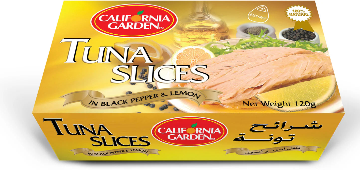 California Garden Tuna Slices in Lemon & Black Pepper (120g) - Papaya Express