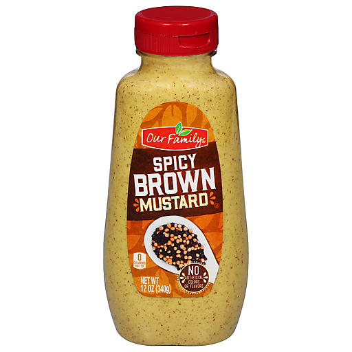 Our Family Mustard Spicy Brown (12 oz) - Papaya Express