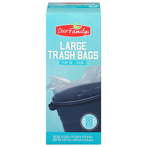 Our Family Large Trash Bags (20 Bags) - Papaya Express