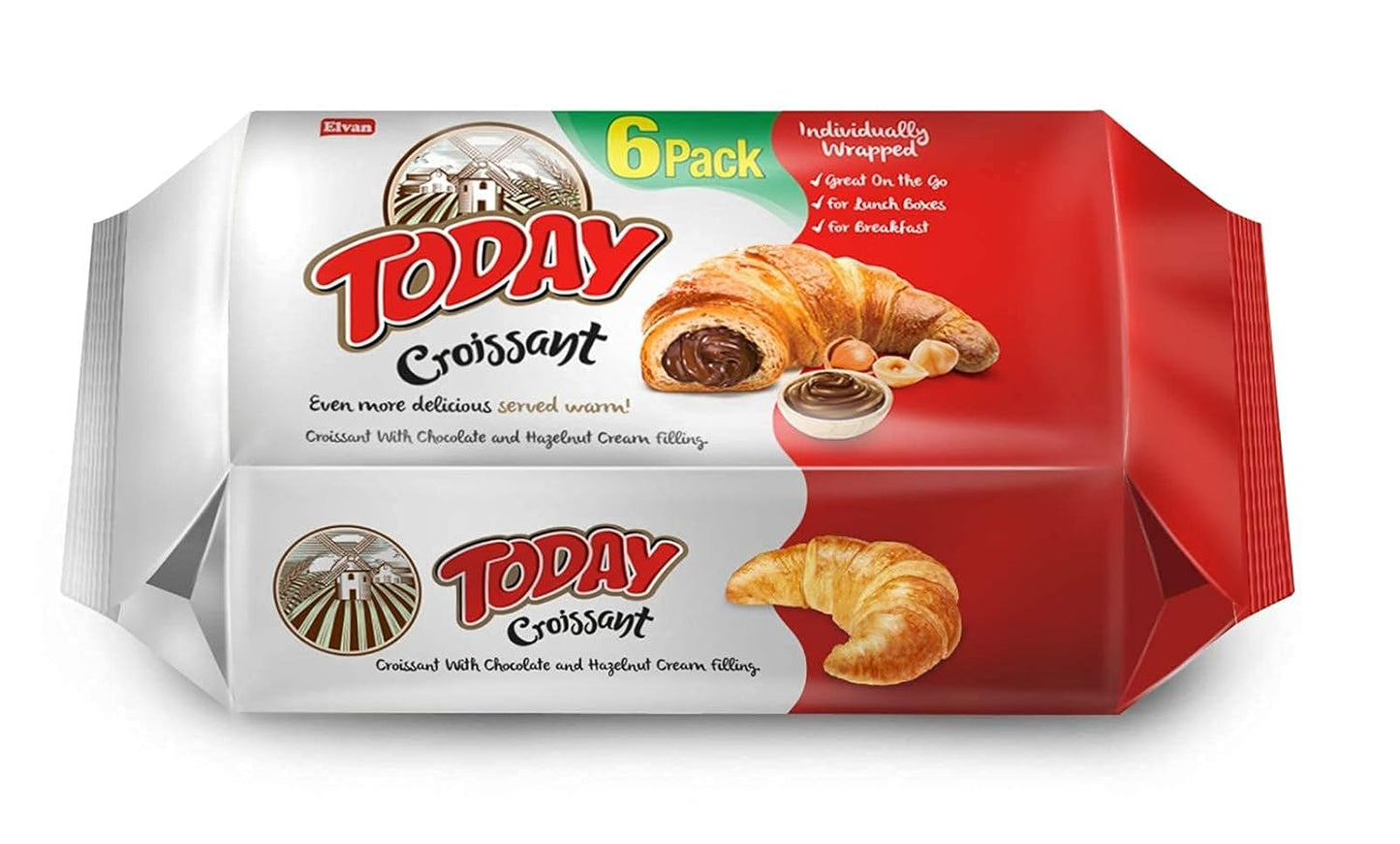 Today Croissant Chocolate filling (6pck)(9.52OZ) - Papaya Express