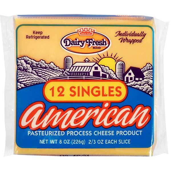 Dairy Fresh American Cheese 12 Singles (8 oz) - Papaya Express