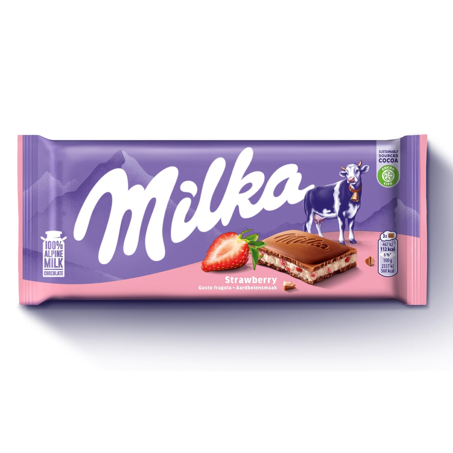 Milka Strawberry Chocolate Bar (100g) - Papaya Express