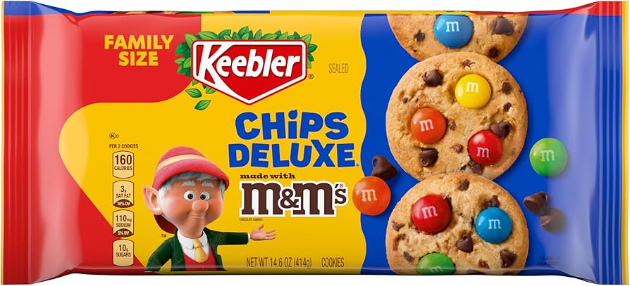 Keebler M&M's Chips Deluxe Cookies Family Size (14.6 oz) - Papaya Express