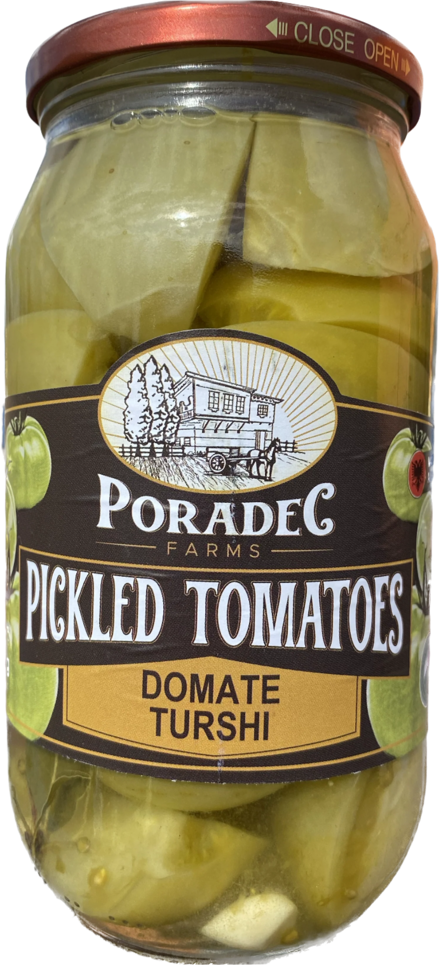 PORADEC GREEN SLICED PICKLED TOMATO (910G) - Papaya Express