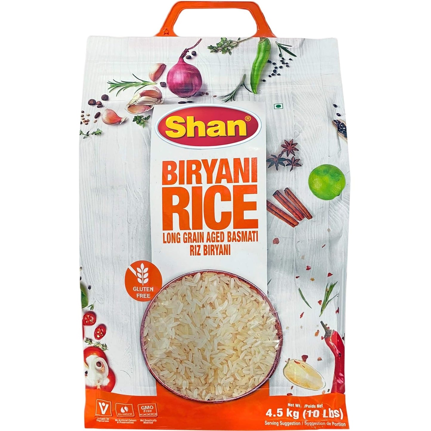 Shan Extra Long Grain Aged Basmati Biryani Rice (10 Lbs.) - Papaya Express