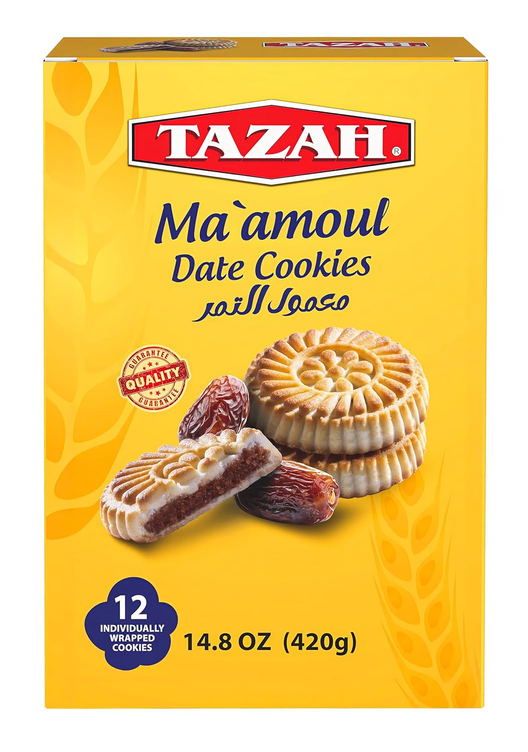 Tazah Maamoul Cookies Date (12 Ct) - Papaya Express