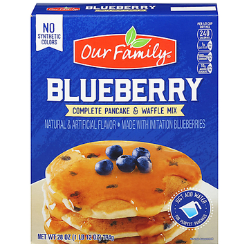 Our Family Blueberry Pancake & Waffle Mix (28 oz) - Papaya Express