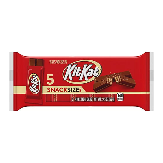 Kitkat Milk Chocolate Wafer Snack Size Candy Bars (5 Ct) - Papaya Express
