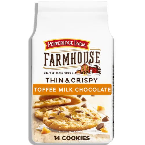 Pepperidge Farm Thin & Crispy Toffee Milk Chocolate Chip Cookies (14CT) - Papaya Express