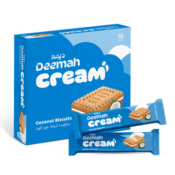 Deemah Cream Biscuits Coconut (12 CT) - Papaya Express