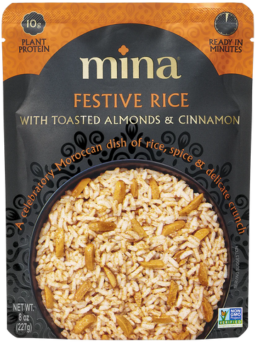 Mina Festive Rice with Toasted Almonds & Cinnamon (10 oz) - Papaya Express