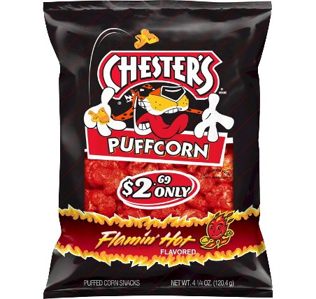 Chester's Flamin Hot Cheese Flavored Puffcorn (4-1/4 oz) - Papaya Express