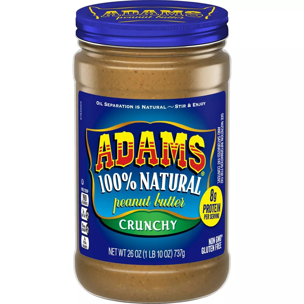 Adams Crunchy Peanut Butter (26 oz) - Papaya Express