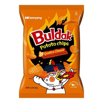 Samyang Buldak Quattro Cheese Potato Chips (4.23oz) - Papaya Express