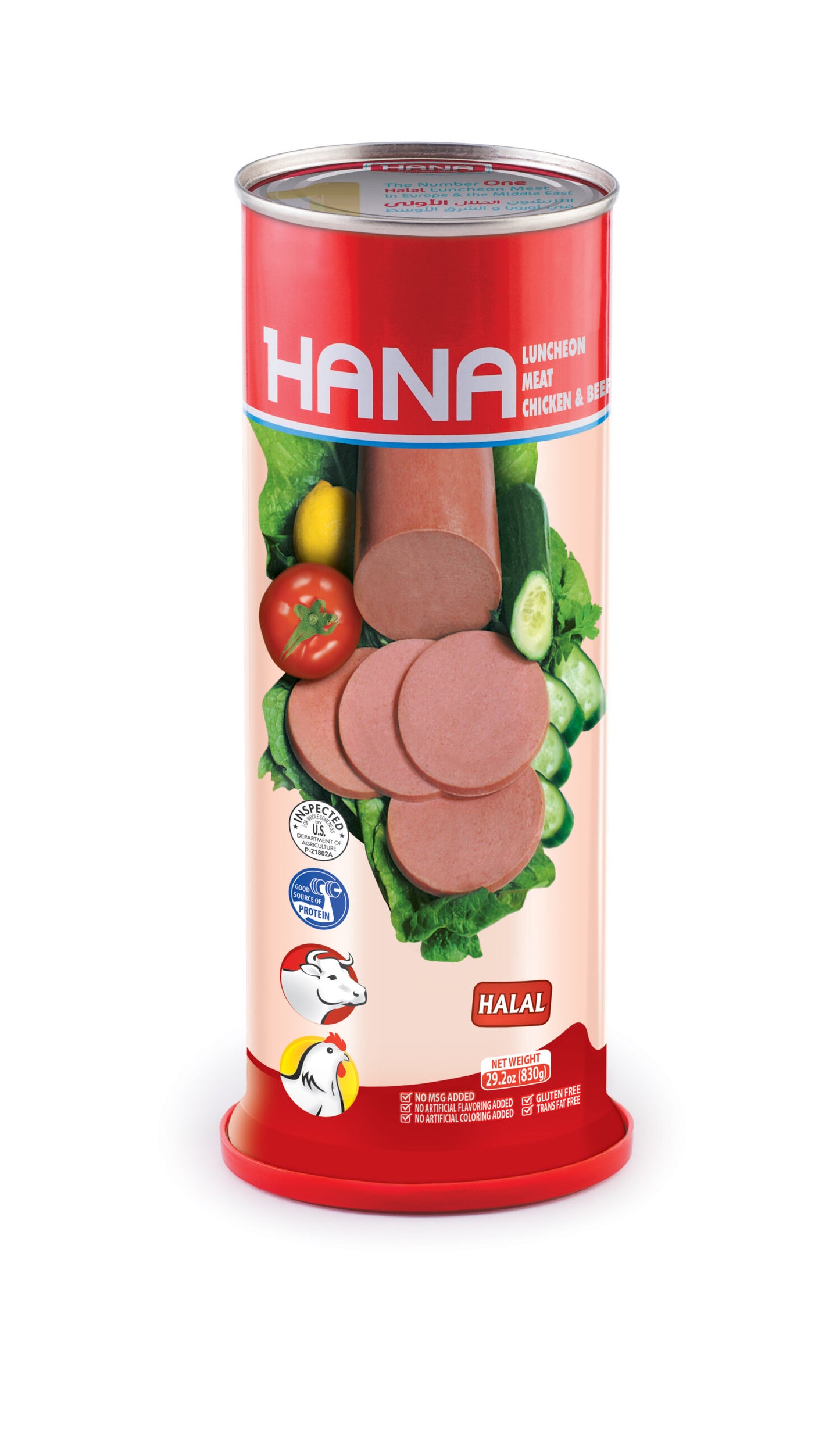 Hana Chicken & Beef Luncheon Meat (830g) - Papaya Express