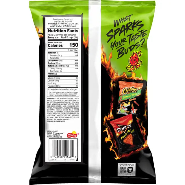 Doritos Flamin' Hot Limon Flavored Tortilla Chips (9.25 oz) - Papaya Express