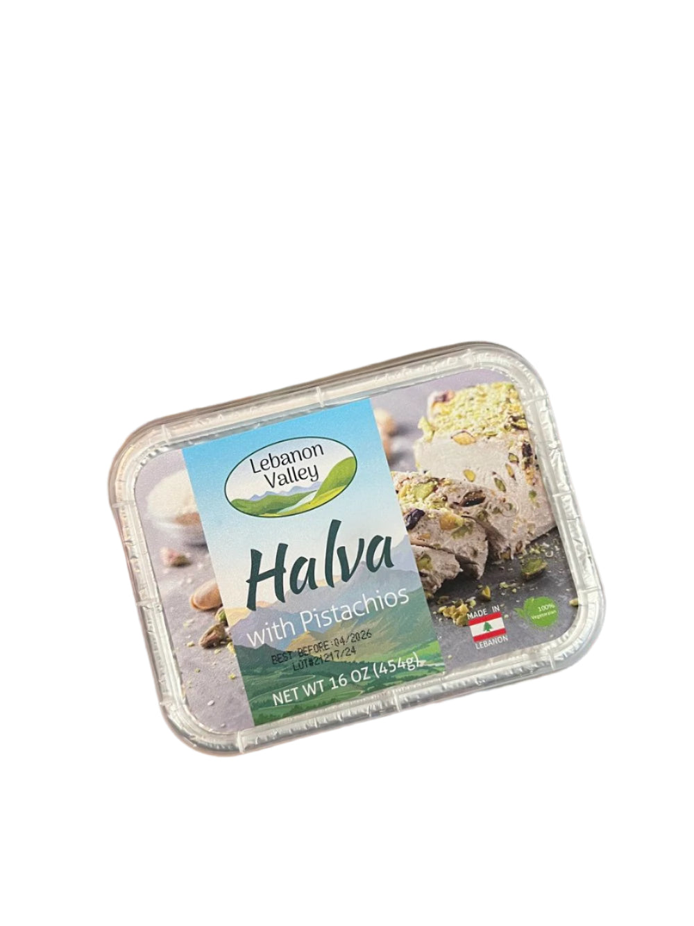 Lebanon Valley Halva W Pistachio (16 oz) - Papaya Express