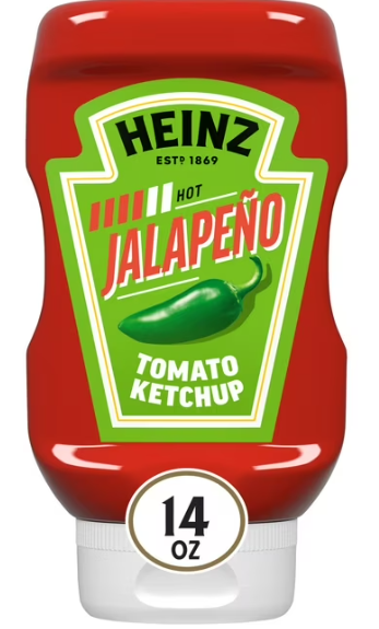 Heinz Tomato Ketchup With Jalapeno, (14oz) Squeeze Bottle - Papaya Express