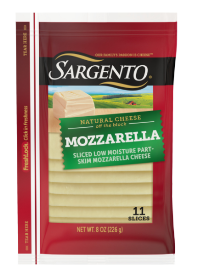 Sargento Sliced Mozzarella Natural Cheese (226g) - Papaya Express