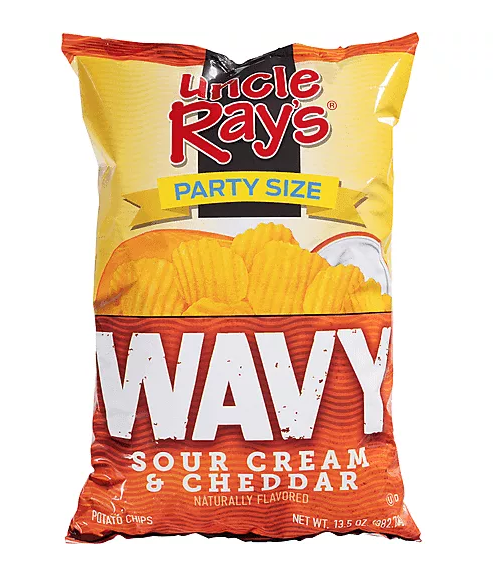 Uncle Ray's Wavy Potato Chips, Sour Cream & Cheddar (13.5 OZ) - Papaya Express