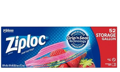 Ziploc 52 Storage Gallon (26.8 cm x 27.3 cm)