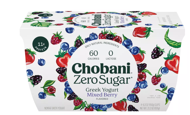 Chobani Zero Mixed Berry 4pk - Papaya Express