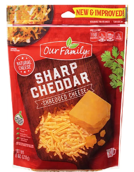 Our Family Sharp Cheddar Cheese (8oz) - Papaya Express