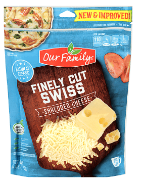 Our Family Finey Cut Swiss Cheese (8oz) - Papaya Express