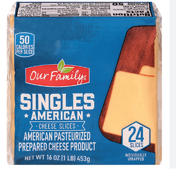 Our Family Singles American 24 Slices - Papaya Express