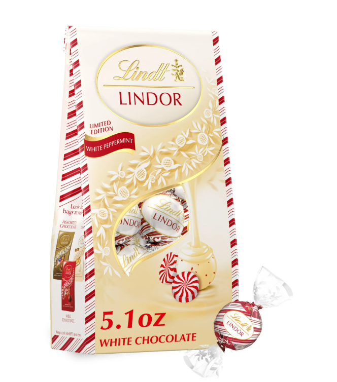 Lindt Lindor White Peppermint Chocolate (144g) - Papaya Express