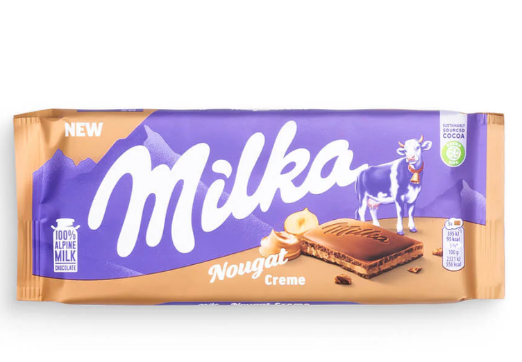 Milka Nougat Chocolate Bar (100g) - Papaya Express