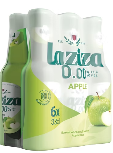 Laziza Non-Alcoholic Drink- Apple (6 PCK) - Papaya Express