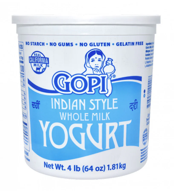 Gopi Indian Style Whole Milk Yogurt (4LB) - Papaya Express