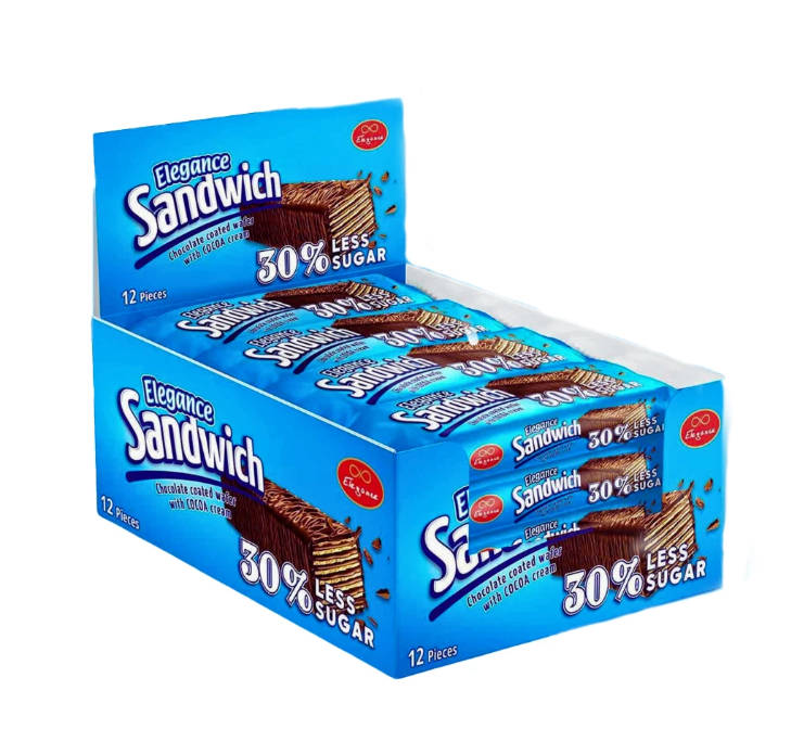 Elegance Wafer Sandwich 30% Less Sugar (12ct) - Papaya Express