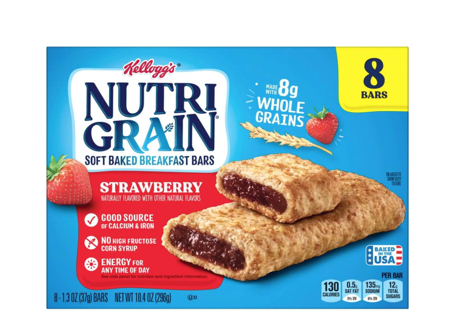 Kellogg's Nutri Grain Strawberry Bars (8CT) - Papaya Express