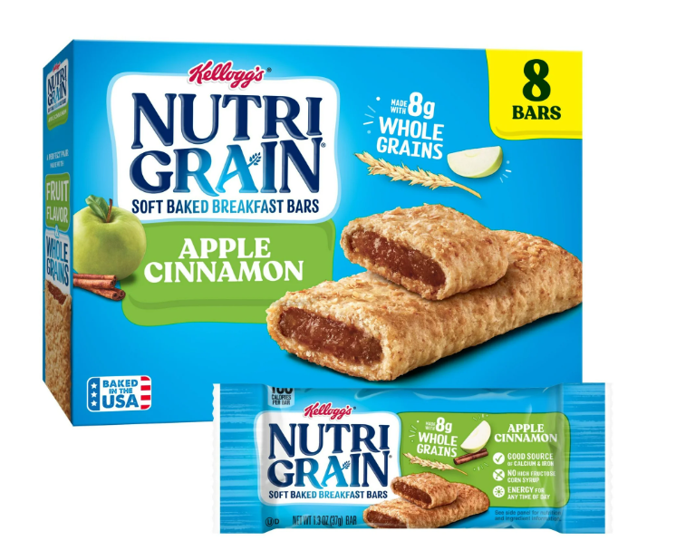 Kellogg's Nutri Grain Apple Cinnamon Bars (8CT) - Papaya Express