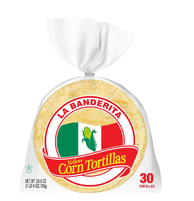 La Banderita Family Pack Yellow Corn Flour Tortillas (22.5 oz) 30 Count - Papaya Express