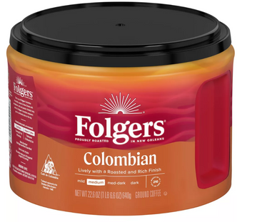 Folgers Colombian Ground Coffee Medium Roast (22.6 oz) - Papaya Express