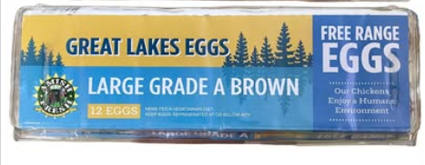 Great Lakes Large Brown Eggs Free Range (12 CT) - Papaya Express
