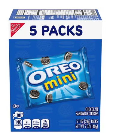 Oreo Minis Chocolate Sandwich Cookies Original 5 pack (1.0 oz) - Papaya Express